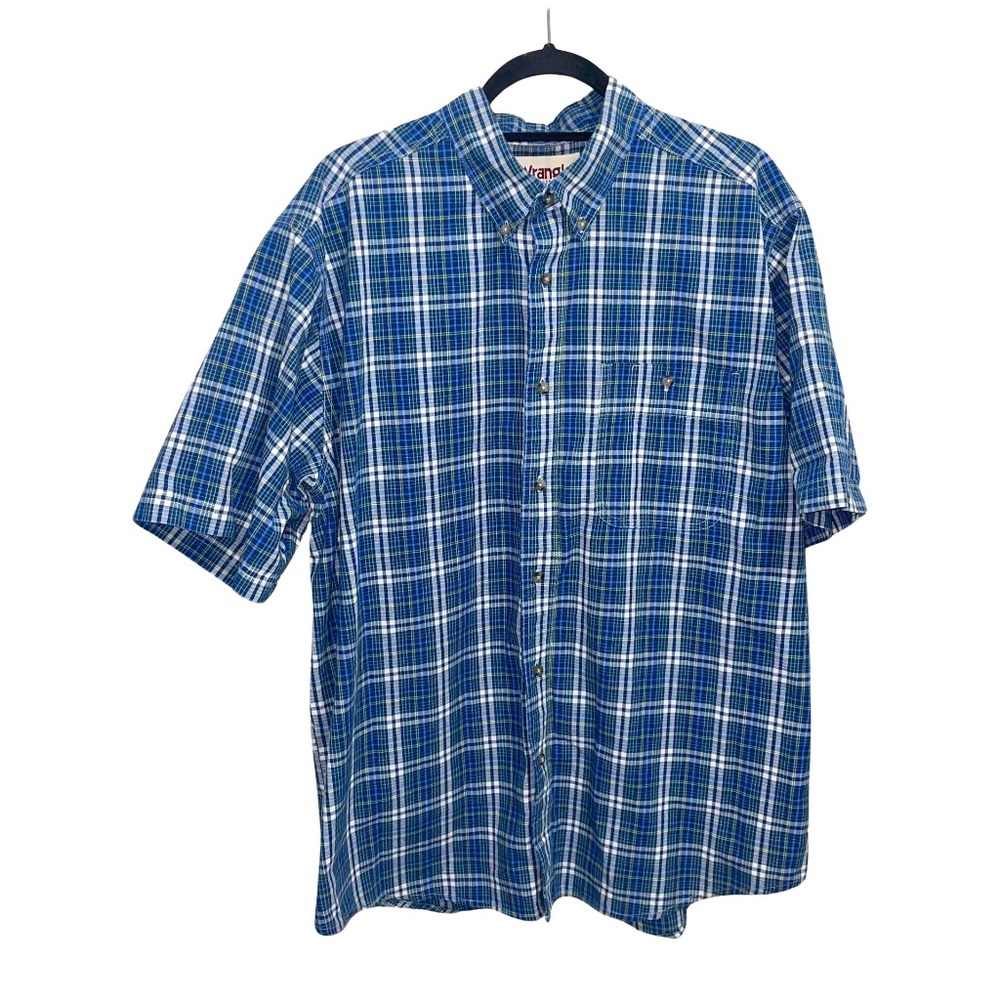 Wrangler Rugged Wear Men's Button Down Collar Dress Shirt Sz XL